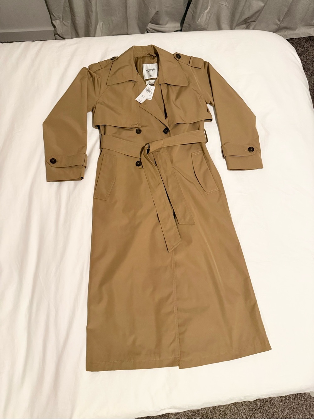 Abercrombie & Fitch Carrie Long Trench Coat - Picture 7 of 10
